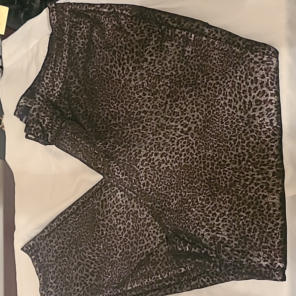 Metallic Leopard print pant, 3x
